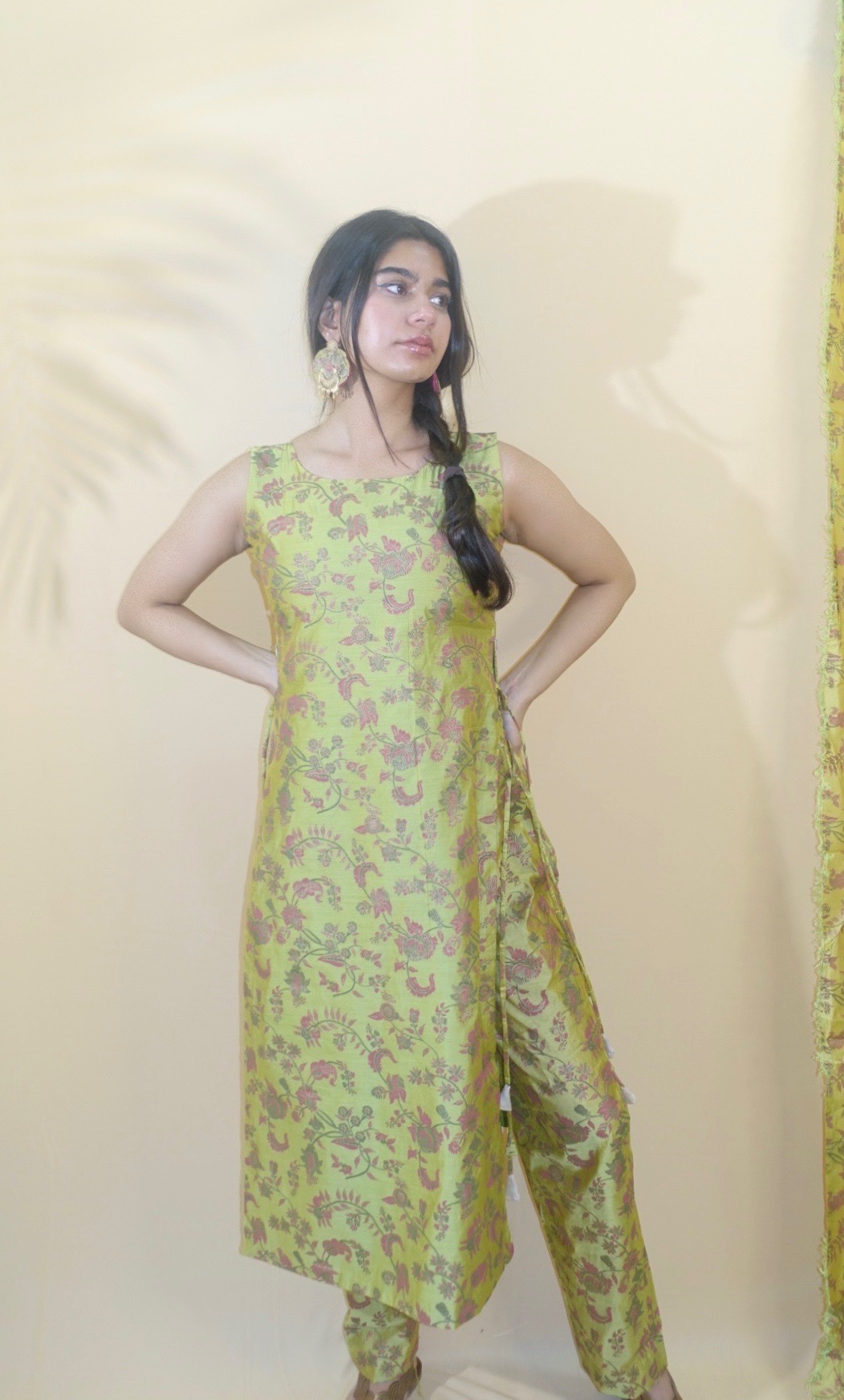 Kavach – olive green and gold